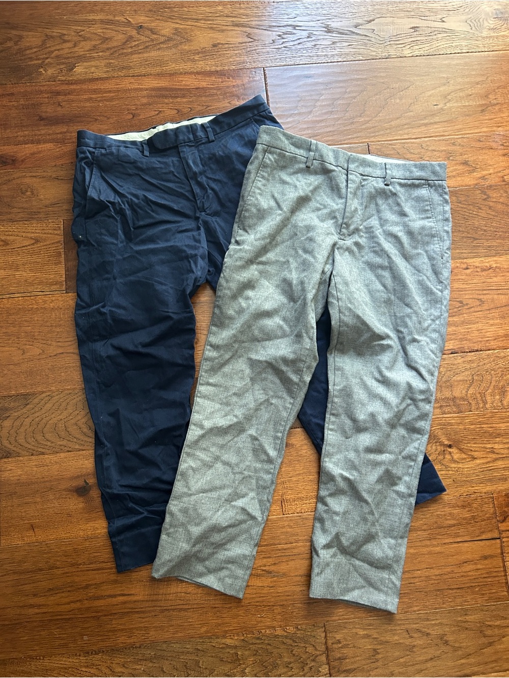 Lot of 2 J.Crew Bowery Slim Dress Pants Men’s 30x30 Navy Gray Chino Trouser
